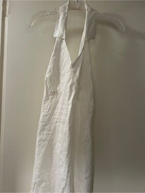 Women's Backless Halter Dress in White